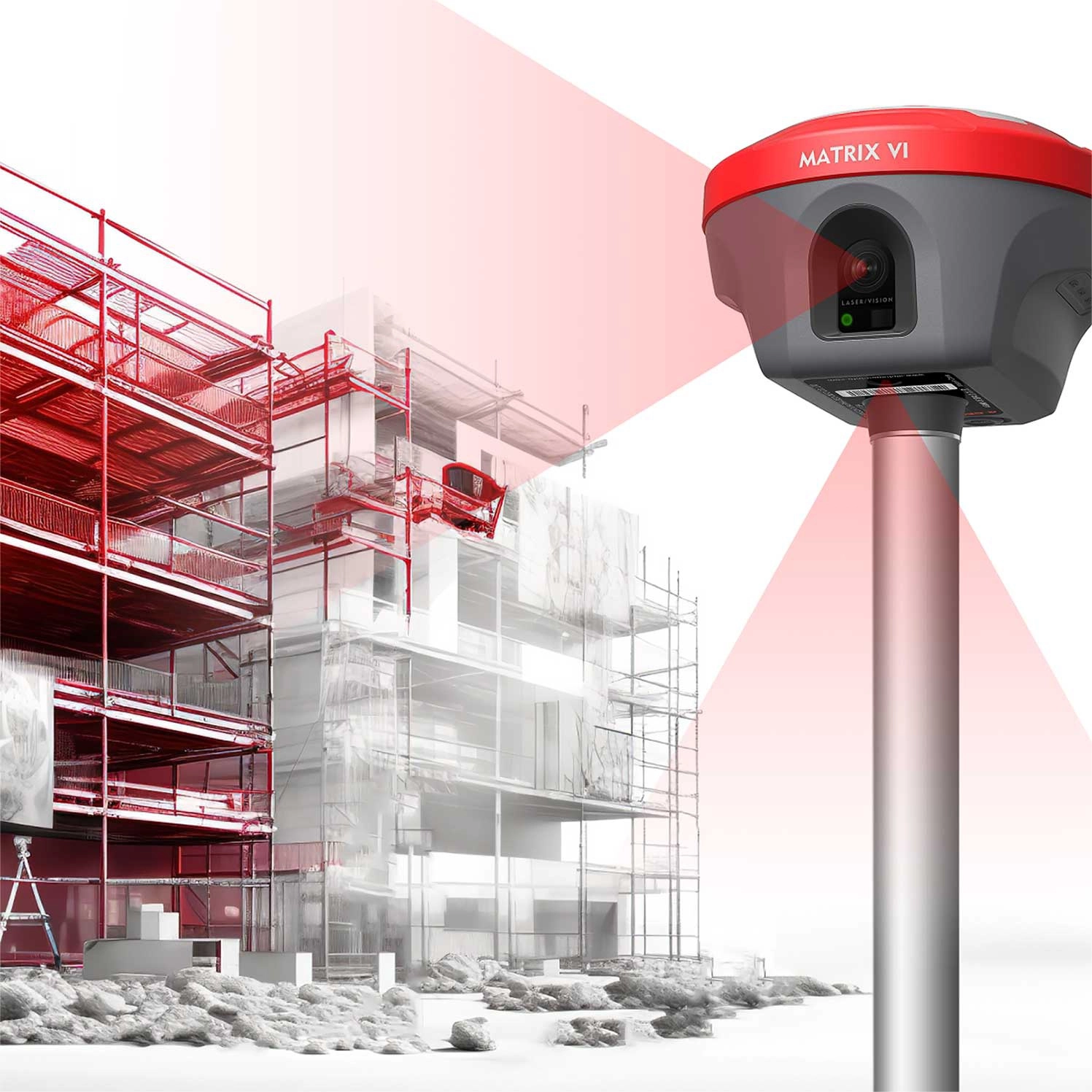 Brand new functional GNSS Matrix VI receiver merges Visual , AR and Laser 2 - alphageo